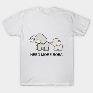Cute Little Elephants Need More Boba! T-Shirt